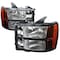 Spec-D Tuning 07-13 GMC Sierra Crystal Housing Headlights Black, 2LH-SIE07JM-RS 2LH-SIE07JM-RS - alternate 1